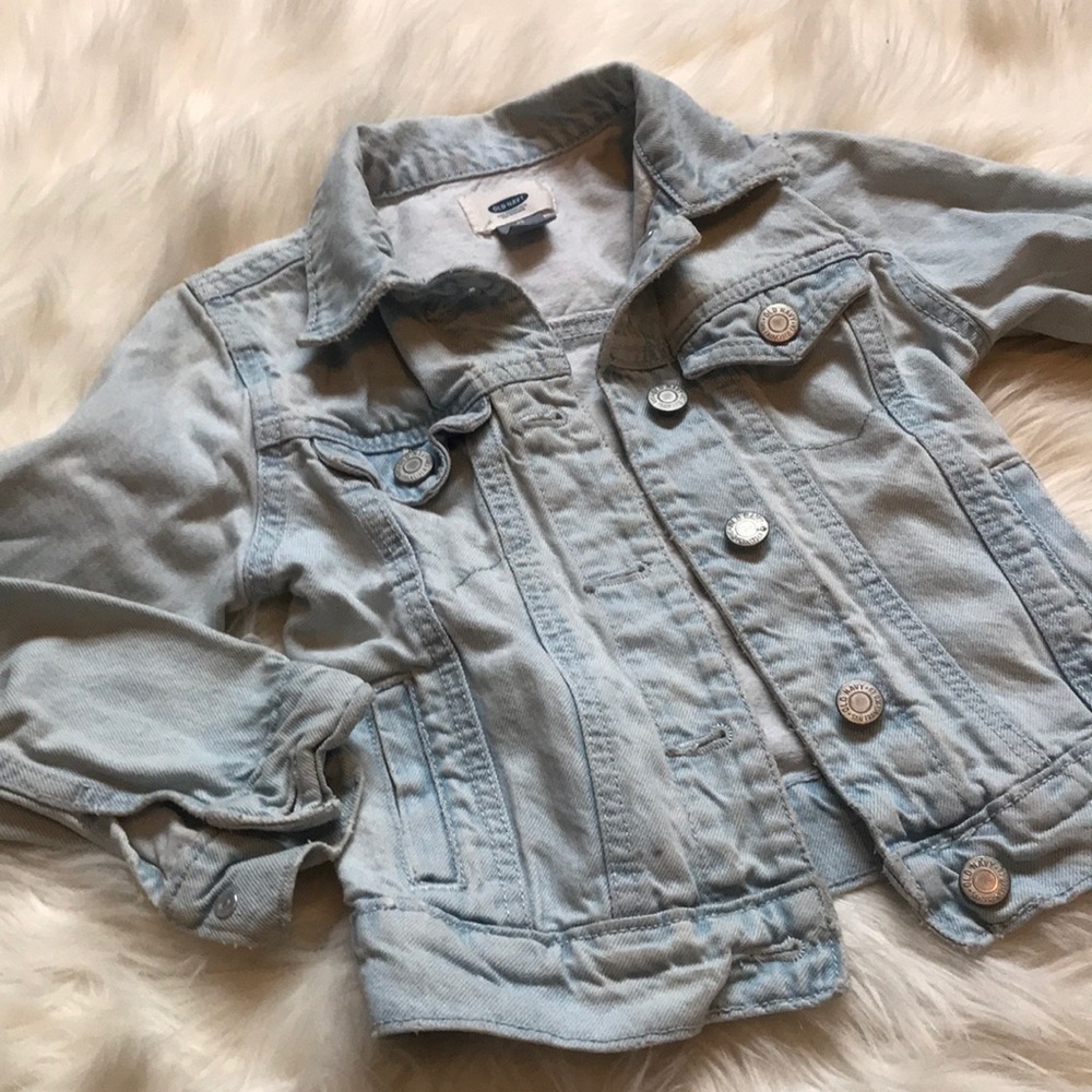 Faded light denim jackets
